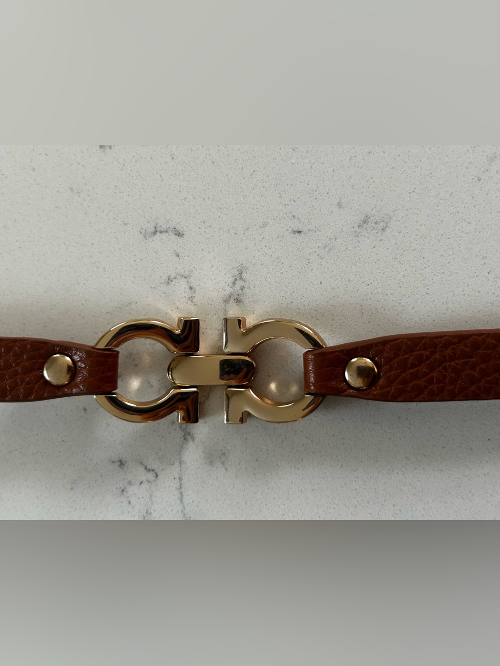 NEW Brown/gold faux leather fashion bracelet - Picture 3 of 5